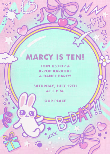 Cutesy Trinkets - Birthday Invitation by Hello!Lucky