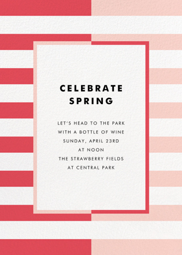 Colorblocked Stripes - Party Invitation by kate-spade-new-york