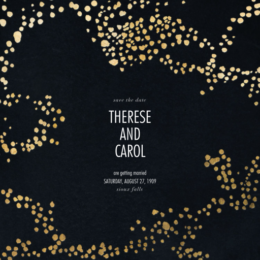 Metallic Paint Splatter - Save the Date by Kelly Wearstler