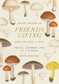 Mushroom Harvest - Thanksgiving Invitation by John Derian