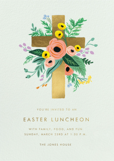 Floral Cross Gathering - Easter Invitation by Rifle Paper Co.
