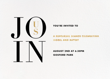 Almaviva - Rehearsal Dinner Invitation by Paperless Post