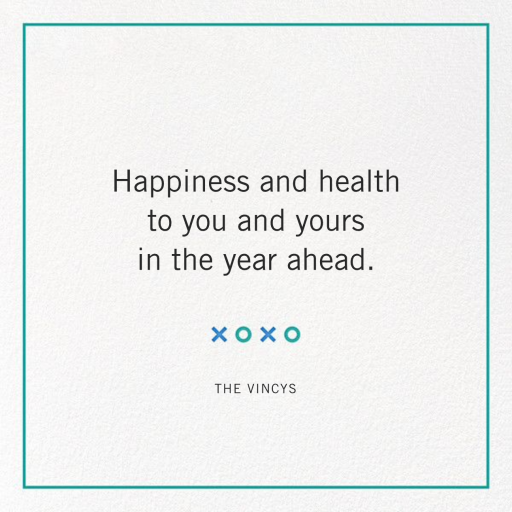 Kisses & Wishes (Photo) - New Year's Card by Jonathan Adler - Back