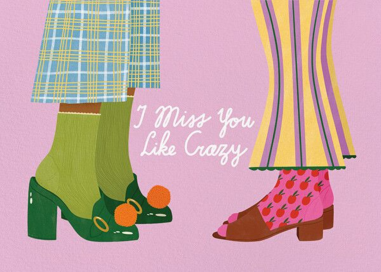 Crazy Socks (Bodil Jane) - Thinking of You Card by Red Cap Cards