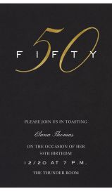 Poise Milestone - 50th Birthday Invitation by Paperless Post