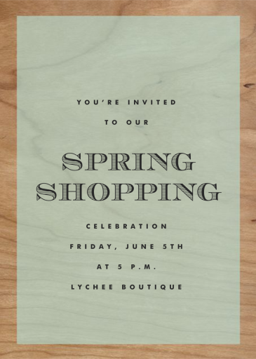 Wood Grain Color Block - Cocktail Party Invitation by Paperless Post