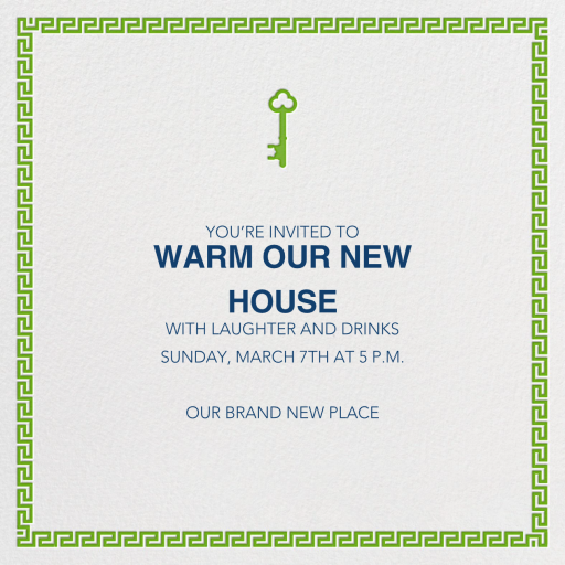 Golden Key - Celebration Invitation by Jonathan Adler