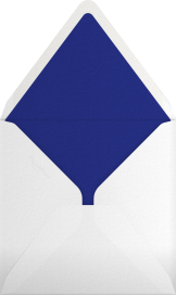 Sobre para invitaciones con estampado de pañuelo azul