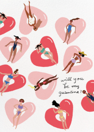 Gazy River - Valentine's Day Card by Carolyn Suzuki Studio