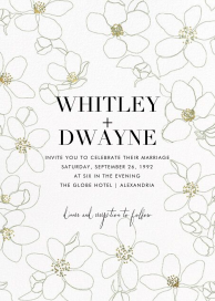 Golden Magnolias (Invitation) by Carolina Herrera