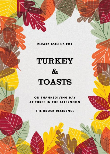 Leaf Pile - Fall Party Invitation by Paperless Post