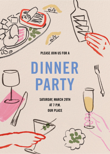 Cheerful Toast - Invitation by Phthalo Ruth