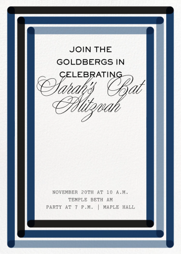 Concentric - Bar & Bat Mitzvah Invitation by Paperless Post