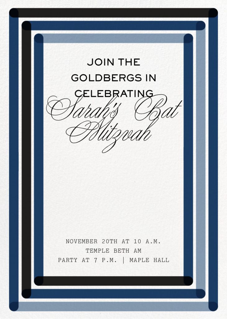 Concentric Invitation