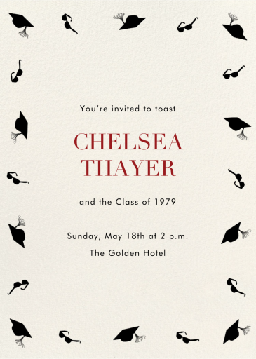 Cap and Glasses Border - Invitation by Paperless Post