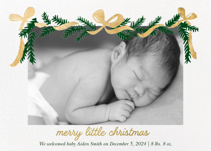 Pine Mantel (Photo) - Holiday Card by Linda and Harriett