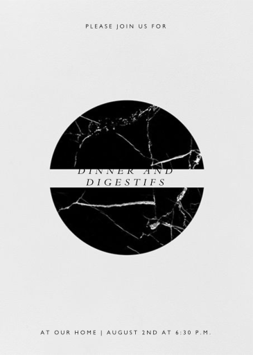 Marble Split Circle by Paperless Post