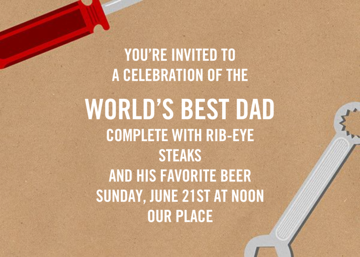 Dad of All Trades - Father's Day Invitation by Paperless Post - Back