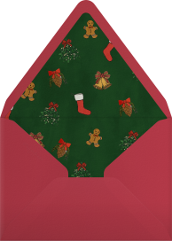 Holiday Icons Framed Invitation Envelope