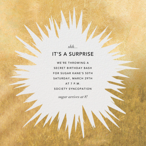 Sunburst - Birthday Invitation by Kelly Wearstler