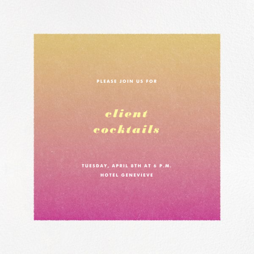 Gradient White Border - Cocktail Party Invitation by Paperless Post