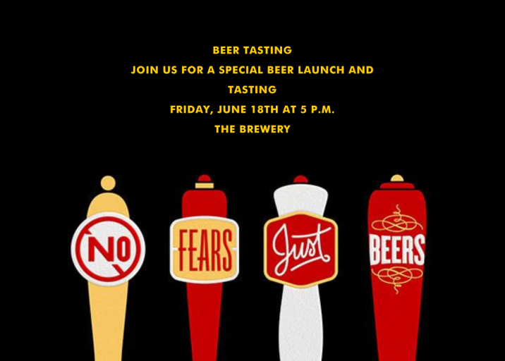 No Fears Just Beers - Beer Tasting Invitation by Paperless Post