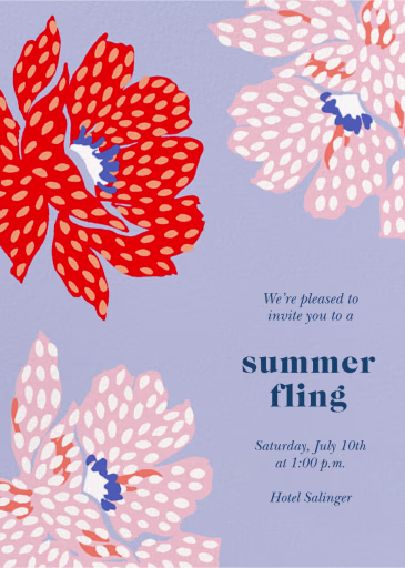 Printed Petals - Summer Party Invitation by kate spade new york