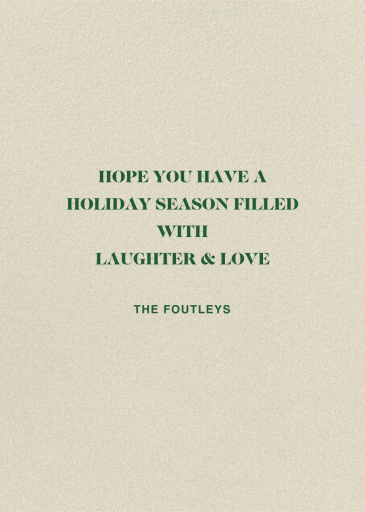 Bright and Merry (Dylan Mierzwinski) - Holiday Card by Red Cap Cards - Back