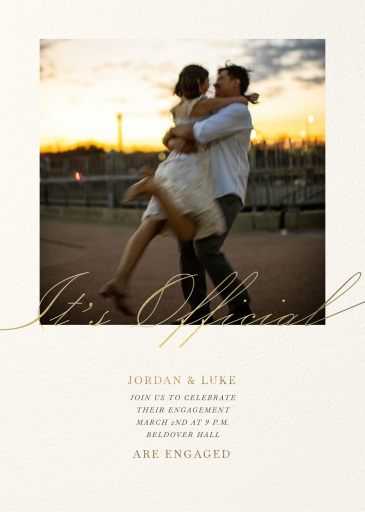 Golden Twilight - It's Official - Invitation by Paperless Post