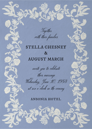 Painted Floral Garland - Wedding Invitation by Emilia Wickstead