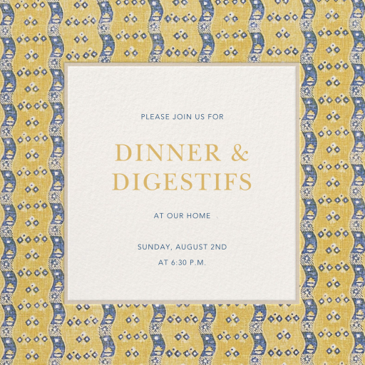 Chenille - Dinner Party Invitation by Schumacher