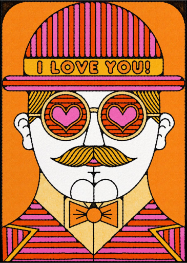 Loving Eyes (Nolan Pelletier) - Love and Romance Card by Red Cap Cards