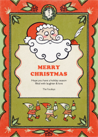 Santa and His Elves - Christmas Card by Paperless Post