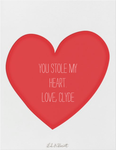 Hello Valentine - Valentine's Day Card by Linda and Harriett - Back