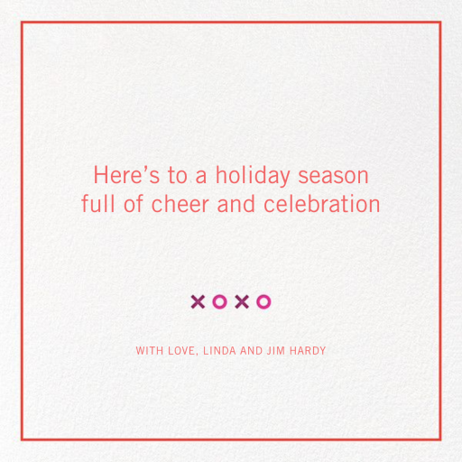 Kisses & Wishes (Photo) - Holiday Card by Jonathan Adler - Back