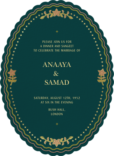 Nargis Frame - Wedding Invitation by Chand Sitara