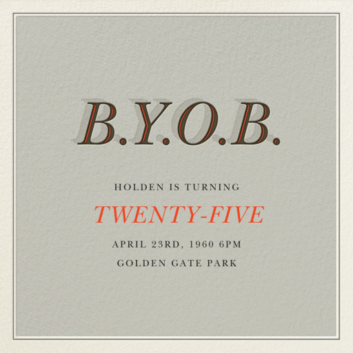 BYOB by Derek Blasberg