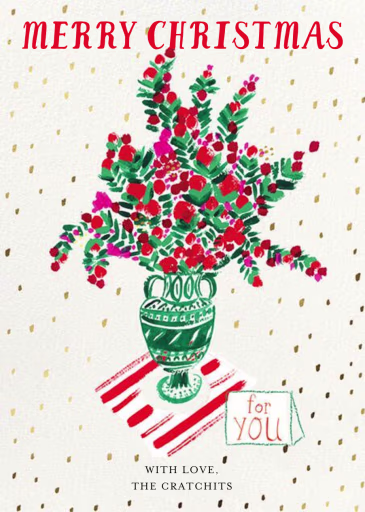 Merry Arrangement - Christmas Card by Mr. Boddington's Studio