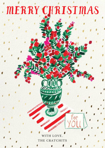 Merry Arrangement - Christmas Card by Mr. Boddington's Studio