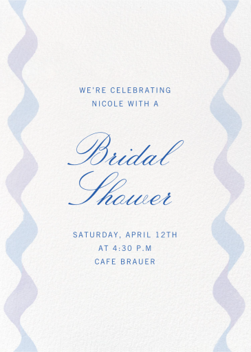 Twirling Streamers - Bridal Shower Invitation by Paperless Post