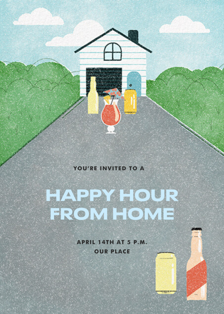 Driveway Drinks Spring Party Invitation Send online instantly