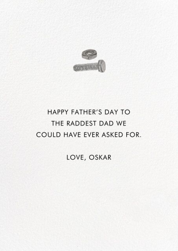 Nutty Dad - Father's Day Card by Hello!Lucky - Back