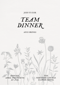 Flower Stalks - Business Dinner Invitation by Emilia Wickstead