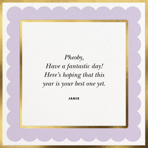 Scalloped Border - Birthday Card by kate spade new york