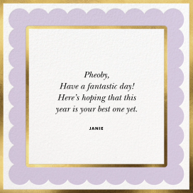 Scalloped Border - Birthday Card by kate spade new york