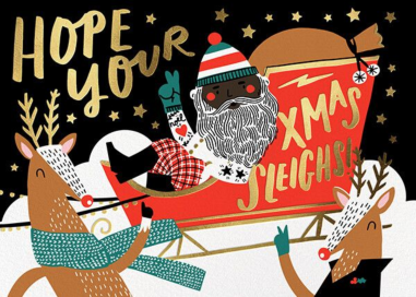 Santa's Pit Crew - Christmas Card by Hello!Lucky