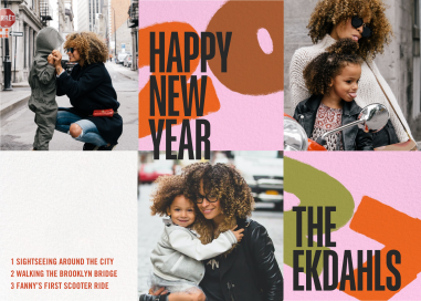 Photo Collage New Year Card