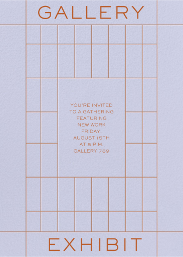 Grand Time - Art Exhibition Invitation by Paperless Post