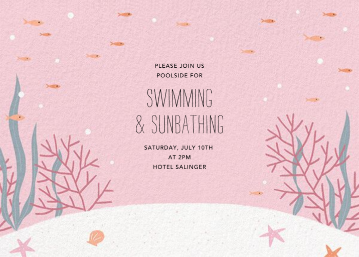 Mermaid Cove Photo - Pool Party Invitation by Paperless Post - Back
