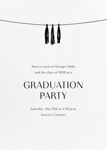 Tasseled II (Photo) - Graduation Party Invitation by Paperless Post - Back